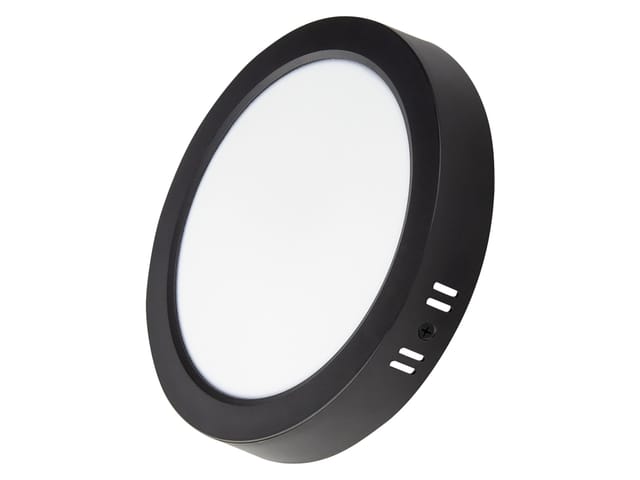 LUXULA LED Aufbauleuchte 24W IP44-Geschützt 2400lm Lichtfarbe Einstellbar CCT Deckenleuchte Rund Ø229x34mm Badezimmerlampe Schwarz