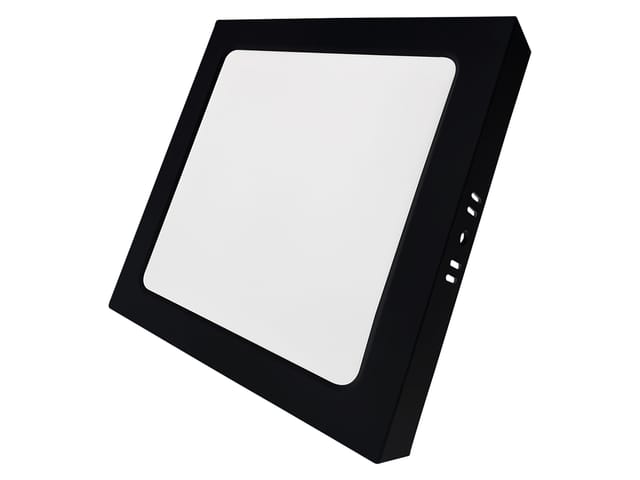 LUXULA LED Aufbauleuchte 6W IP44-Geschützt 600lm Lichtfarbe Einstellbar CCT Deckenleuchte Eckig 112x26mm Badezimmerlampe Schwarz