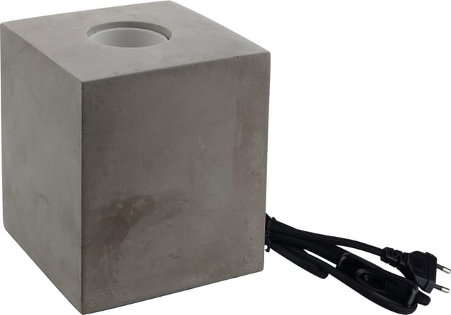 LUXULA Tischleuchte Modern Minimalistisch E27 Fassung Metall Design Nachttischleuchte Dekoleuchte Grau Ø95mm