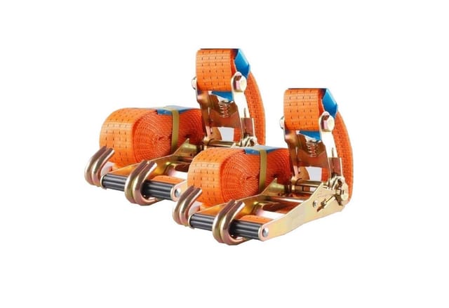 TRUTZHOLM 2x Profi Ratschen Spanngurt 2 Teilig 5m 4t 4000kg TÜV/GS Orange