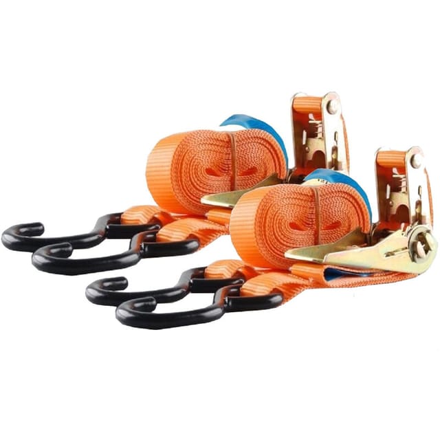TRUTZHOLM 2x Spanngurt Ratschen 2 Teilig 5m 800kg 0,8t Orange
