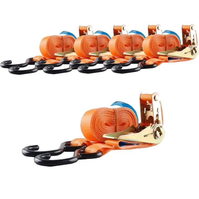 TRUTZHOLM 5x Spanngurt Ratschen 2 Teilig 5m 800kg 0,8t Orange