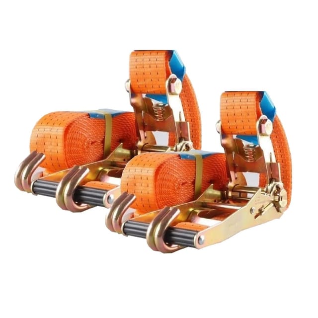 TRUTZHOLM 2x Profi Ratschen Spanngurt 2 Teilig 6m 4t 4000kg TÜV/GS Orange
