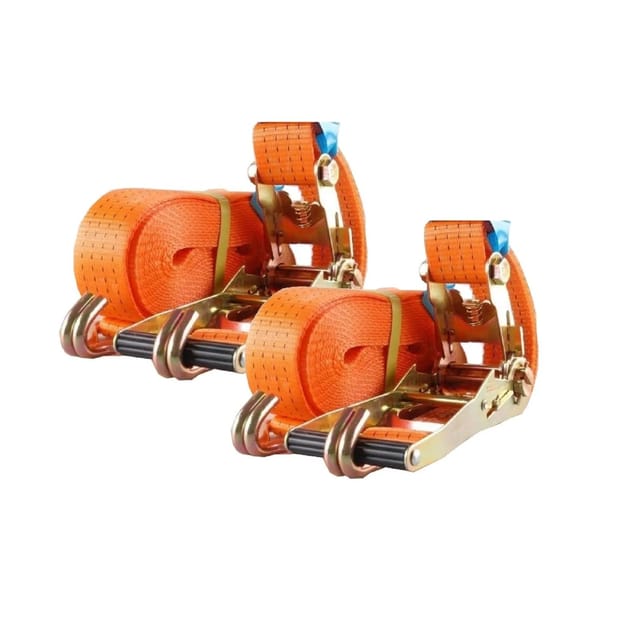 TRUTZHOLM 2x Profi Ratschen Spanngurt 2 Teilig 8m 4t 4000kg TÜV/GS Orange