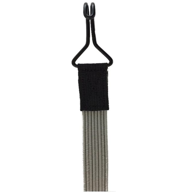 Boni-Shop Spanngummi Mit Haken Flach Elastisch 100 Cm Grau