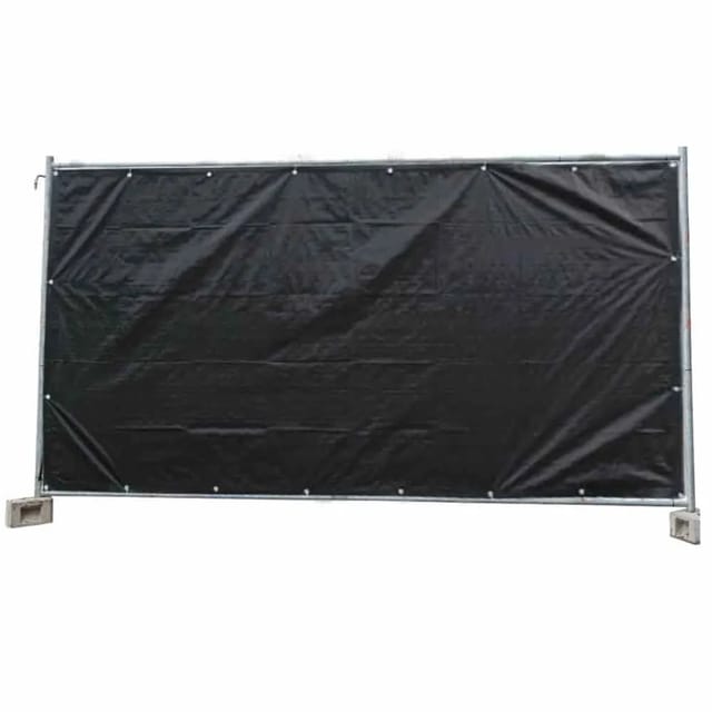 Boni-Shop Bauzaunplane 160g/M Schwarz PE ,6m X ,1m Sichtschutzplane