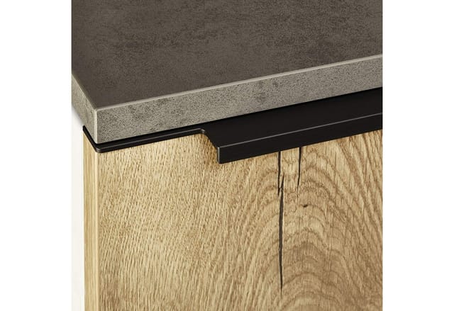 SOTECH Griffleiste Slim 223 x 11 x 38 mm Aluminium Schwarz Eloxiert Gebürstet Zum Einfräsen Harpunenstegmontage