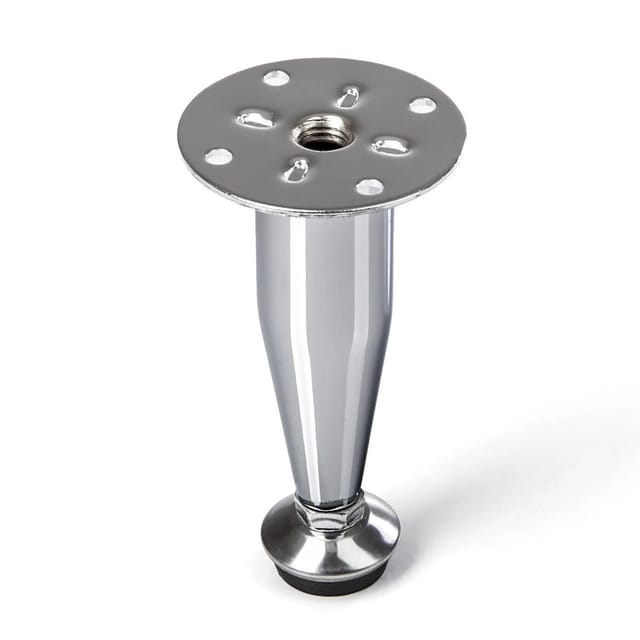 SOTECH Möbelfuß Rund 100 mm mit Höhenverstellung Bis 10 mm Chrom Poliert