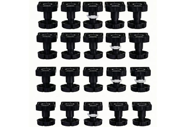 SOTECH 20er Set Möbelfüße Schwarz mit Sockelhöhe 100 mm