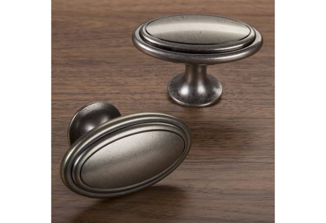 SOTECH Stil Landhausknopf OVAL 60 x 35 x 37 mm Altsilber Zinkfarbig
