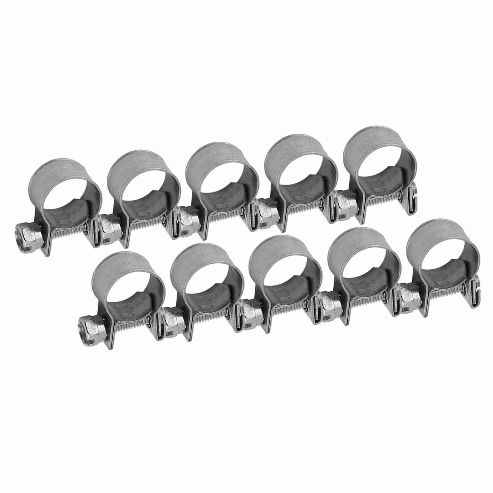10 Edelstahl-schlauchschellen 6–20 Mm – Mini Für Kraftstoffleitungen