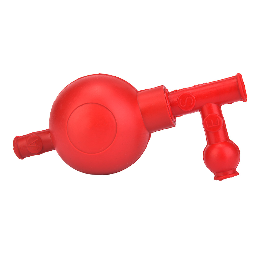 Rote Laborpipette Mit 3 Ventilen – Sicherer Quantitativer Gummiball