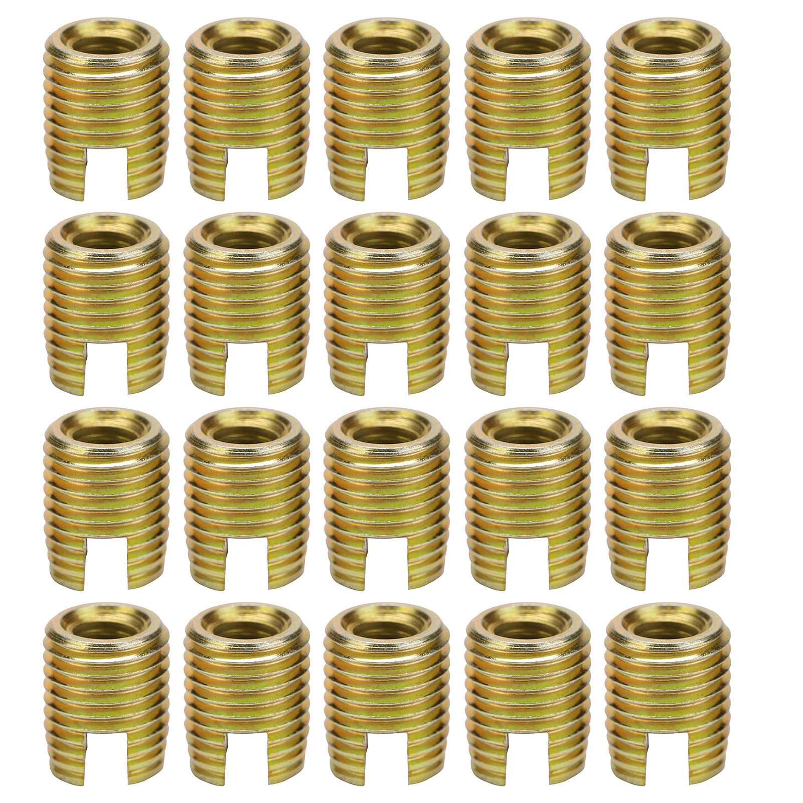 20 Gewindeeinsätze Aus Kohlenstoffstahl 302 – M8x1,25 Innen, M12x1,5 Außen