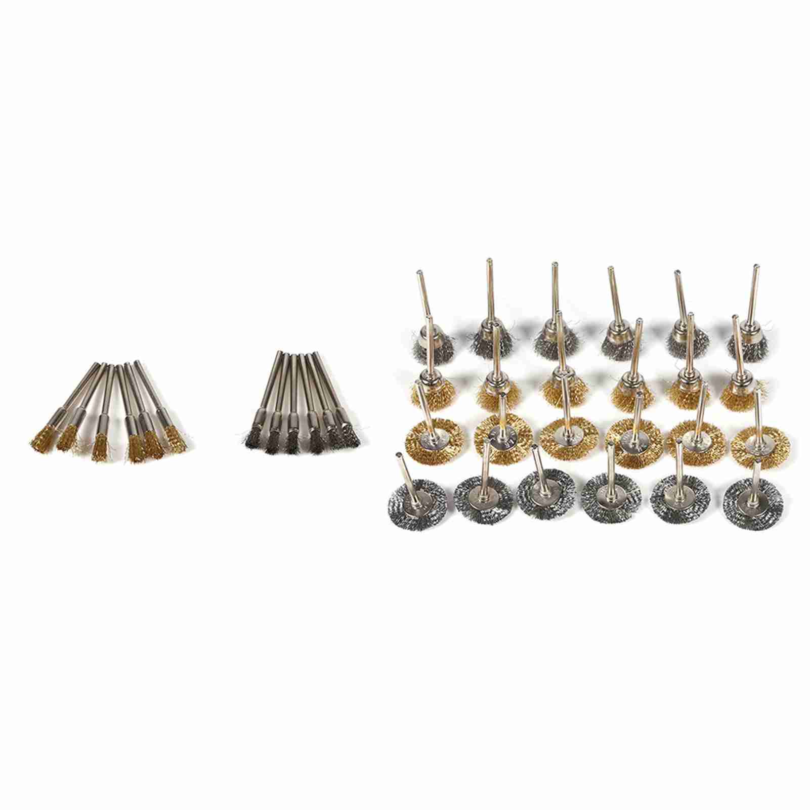 36-teiliges Metallbürsten-set Aus Messing/stahl – Polieren Und Reinigen Von Rotationswerkzeugen