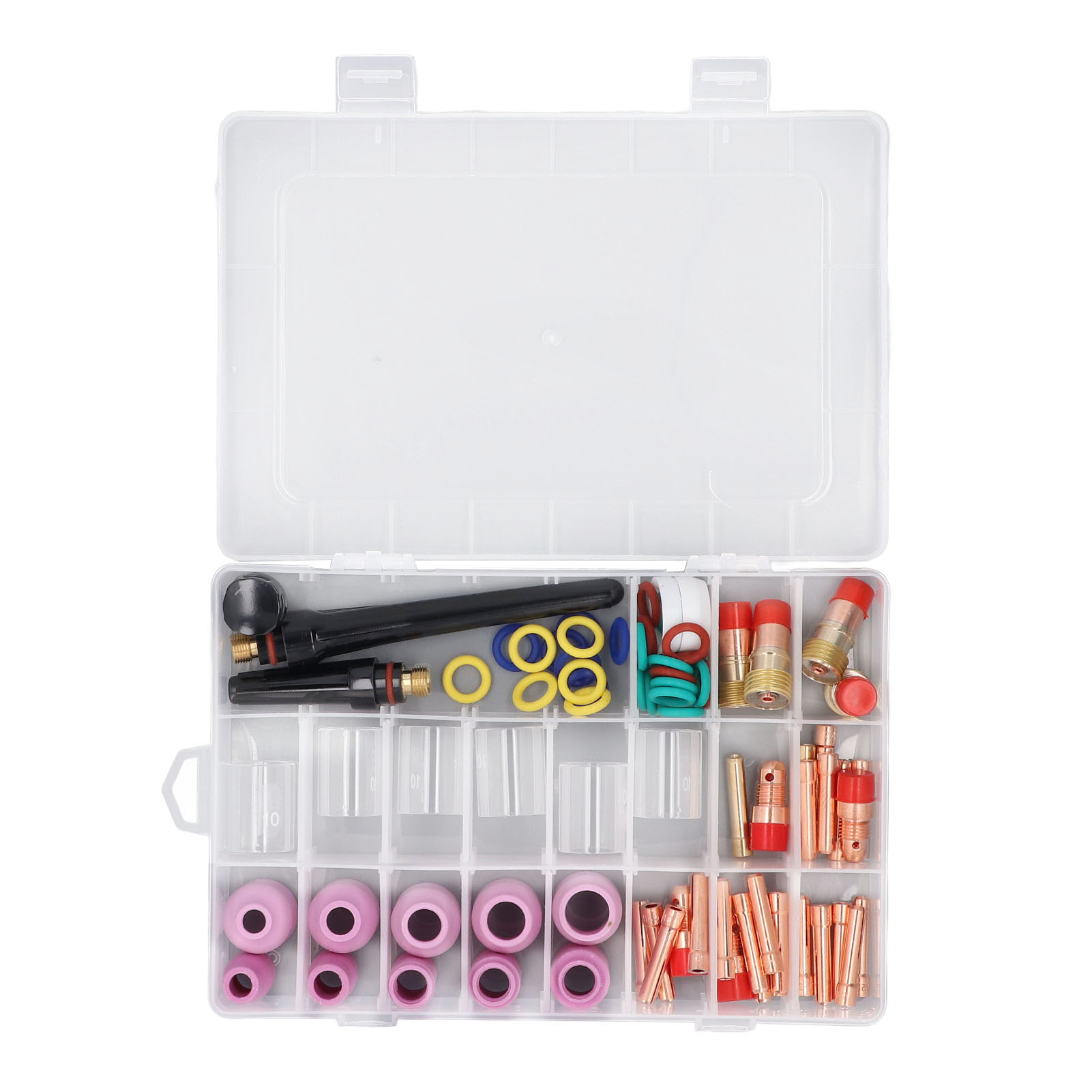 Wig-schweißbrenner-set, Gaslinse Typ 10, Glasbecher, Zubehör, Werkzeuge Für Wp-17 18 26, 81-teilig.