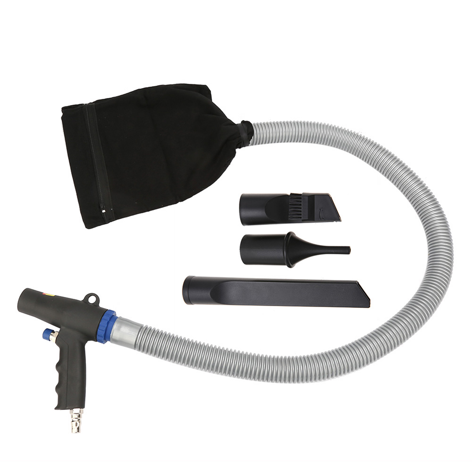 Druckluftpistole Mit Staubfangsack – 100 Cm Abs-schlauch Für Industrieabfälle