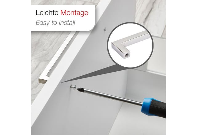 SOTECH Stangengriff E8 BA 64 mm Echt Edelstahl SS201 Poliert
