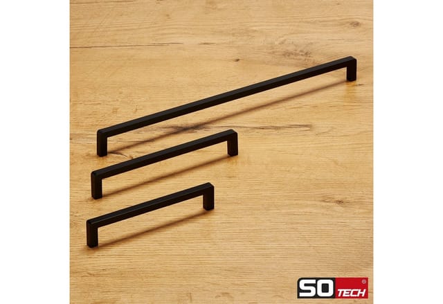 SOTECH 10x Möbelgriff BLACKLINE IX BA 160 mm Schwarz Matt