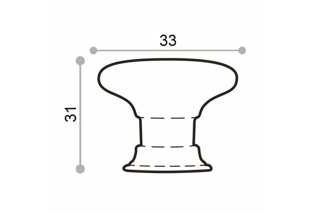 SOTECH Stil Landhausknopf ELISA Ø33 mm Eisen Antik