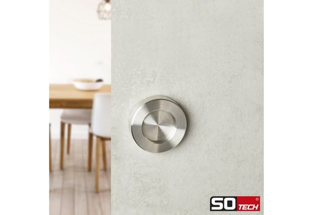 SOTECH 1 Paar Schiebetürgriff ENISA Ø50 mm Edelstahl Gebürstet für Holztüren