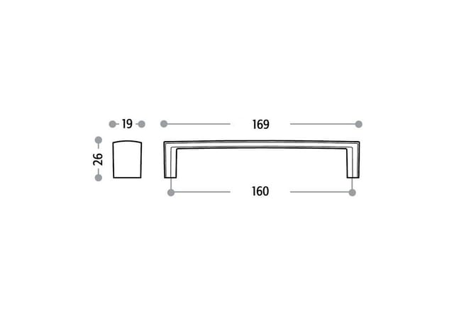 SOTECH Bügelgriff LASSE BA 160 mm Edelstahloptik