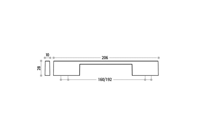 SOTECH Bügelgriff SARI BA 160 mm 192 mm Chrom Poliert