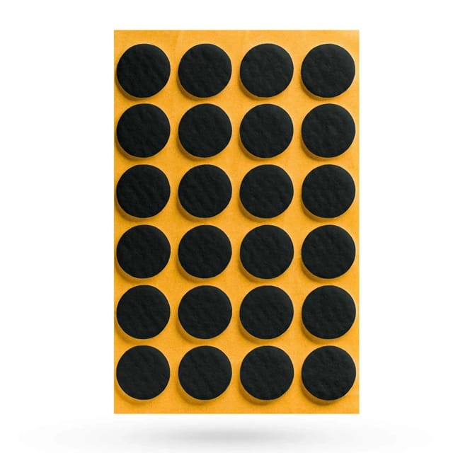 SOTECH 24x Filzgleiter Ø22 x 3 mm Selbstklebend Schwarz