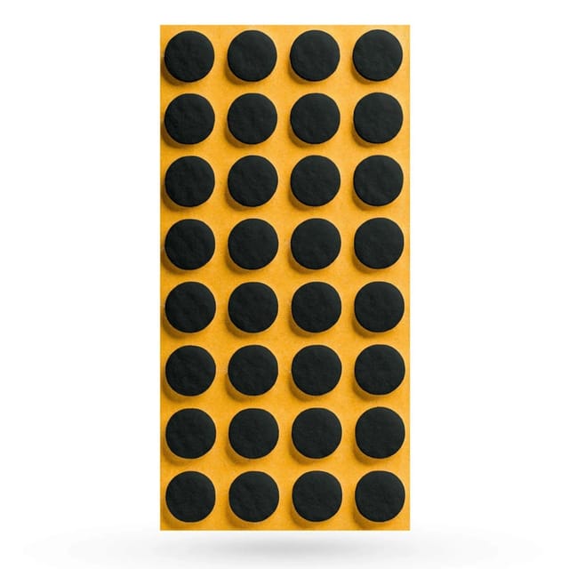 SOTECH 32x Filzgleiter Ø17 x 3 mm Selbstklebend Schwarz