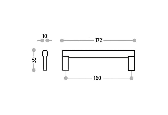 SOTECH Möbelgriff LEILA BA 160 mm Edelstahloptik Matt Junker Design