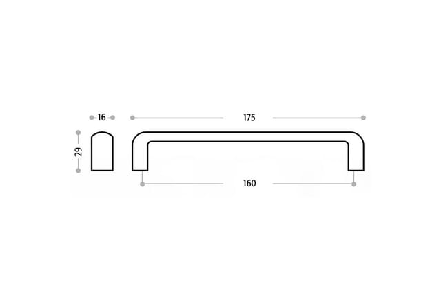 SOTECH Möbelgriff SW103 BA 160 mm Chrom Poliert Junker Design
