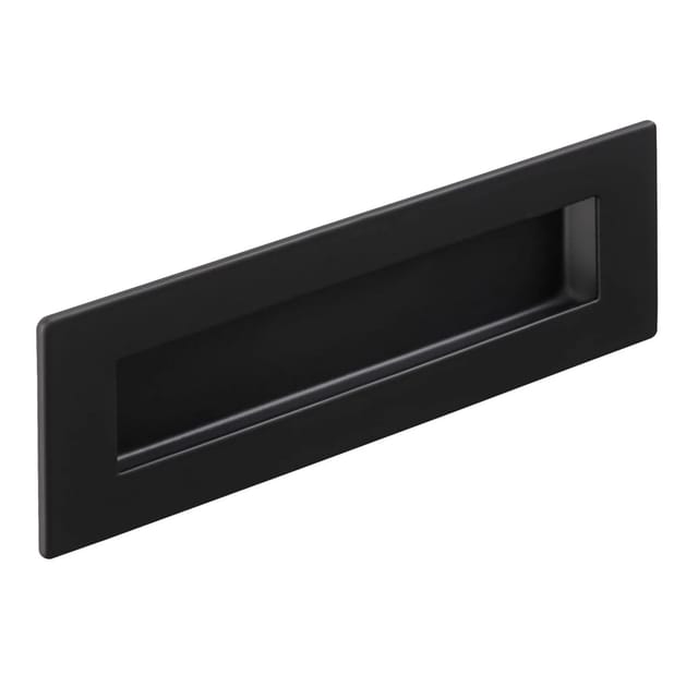 SOTECH Muschelgriff EL-11 150 x 50 mm Schwarz Matt Doppelt Pulverbeschichtet Aus Echtem Edelstahl
