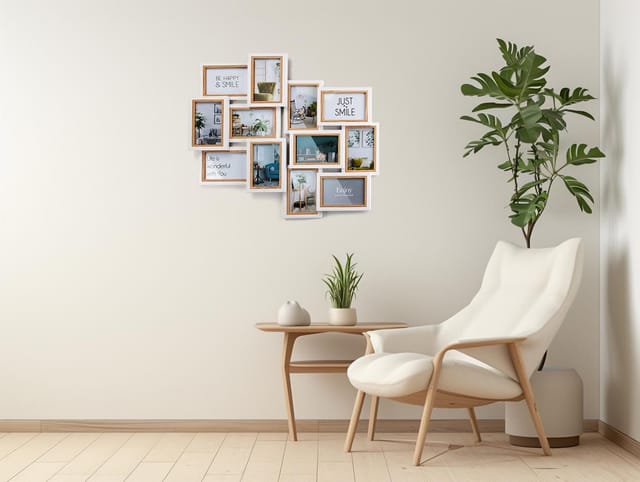 Kobolo Bilderrahmen Collage Merhfachbilderrahmen BIG Holz 12 Bilder 54x61cm