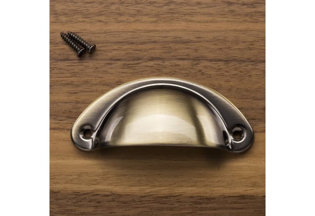 SOTECH Muschelgriff KHEA BA 64 mm Messing Brüniert
