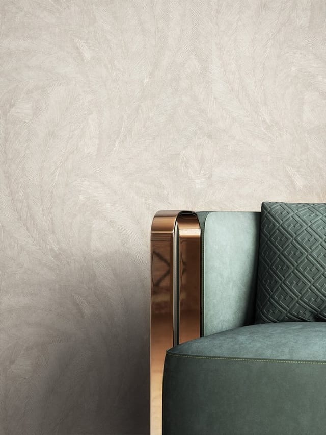 Newroom Vliestapete Savina Hellgrau Palmen Natur Strukturiert FSC®