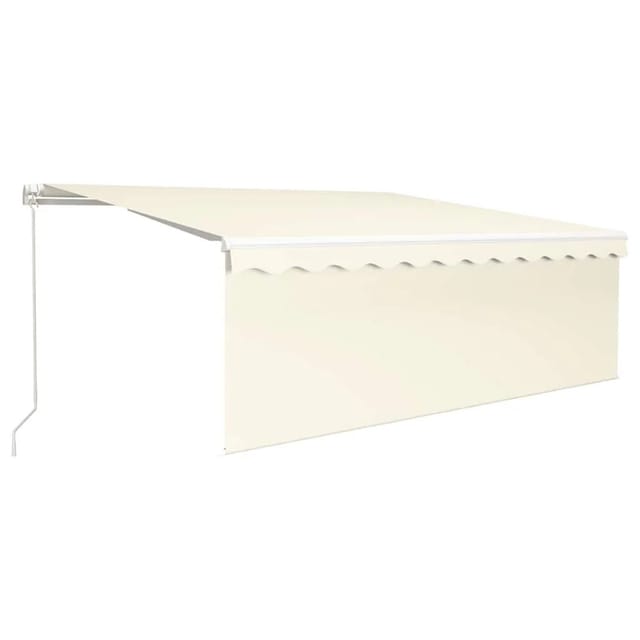 vidaXL Markise Manuell Einziehbar mit Rollo 4x3 m Creme 3069297