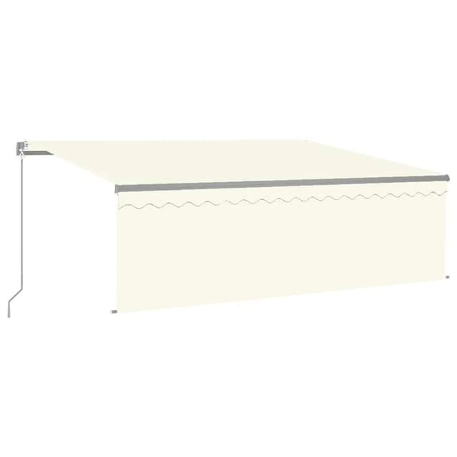 vidaXL Markise Manuell Einziehbar mit Rollo und LED 4x3 m Creme 3069422