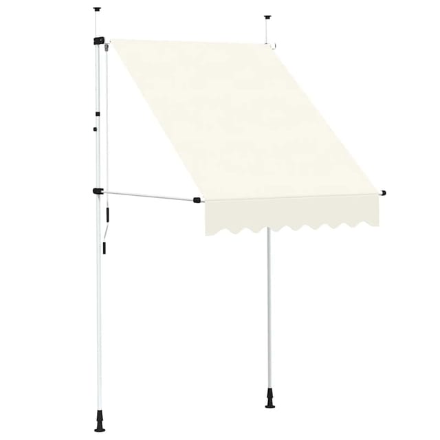 vidaXL Einziehbare Markise Handbetrieben 150 cm Cremeweiß 143693