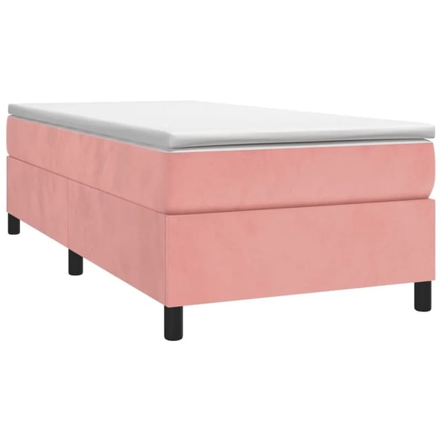 vidaXL Boxspringbettgestell Rosa 90x190 cm Samt 3121095