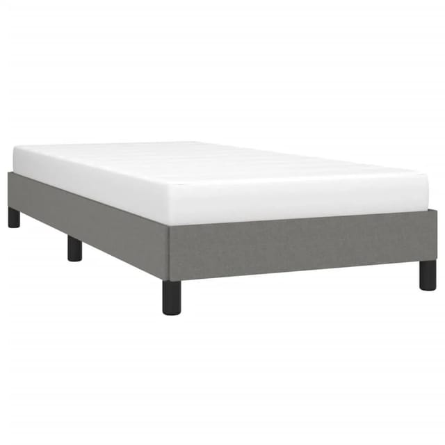 vidaXL Bettgestell ohne Matratze Dunkelgrau 90x200 cm Stoff 346689