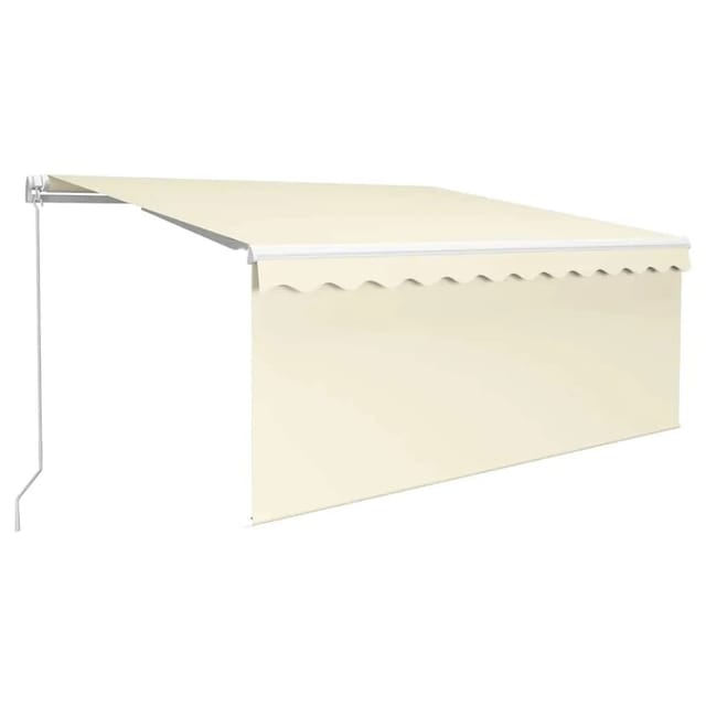 vidaXL Markise Manuell Einziehbar mit Rollo und LED 3x2,5 m Creme 3069262