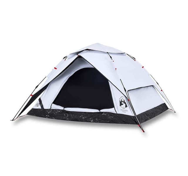 vidaXL Kuppel-Campingzelt 4 Personen Weiß Verdunkelt Quick Release 4004184