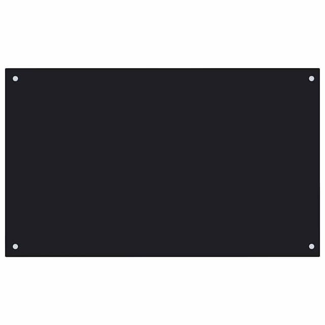 vidaXL Küchenrückwand Schwarz 100x60 cm Hartglas 249492