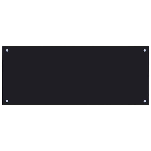 vidaXL Küchenrückwand Schwarz 100x40 cm Hartglas 249490