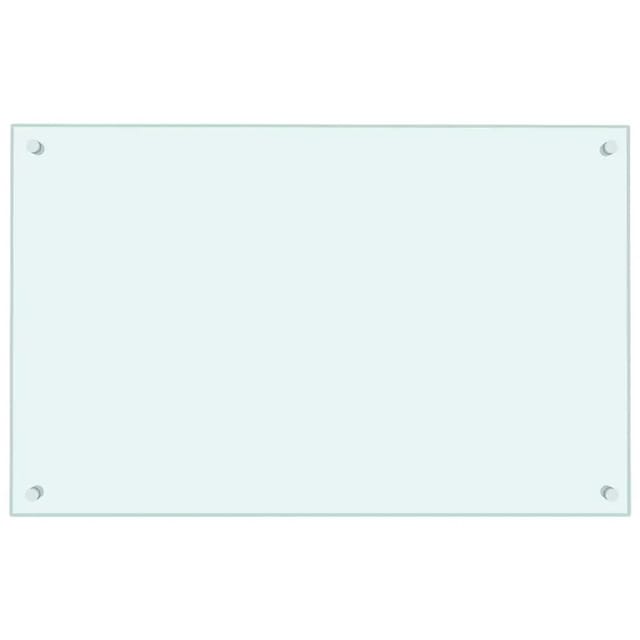 vidaXL Küchenrückwand Weiß 80x50 cm Hartglas 249455