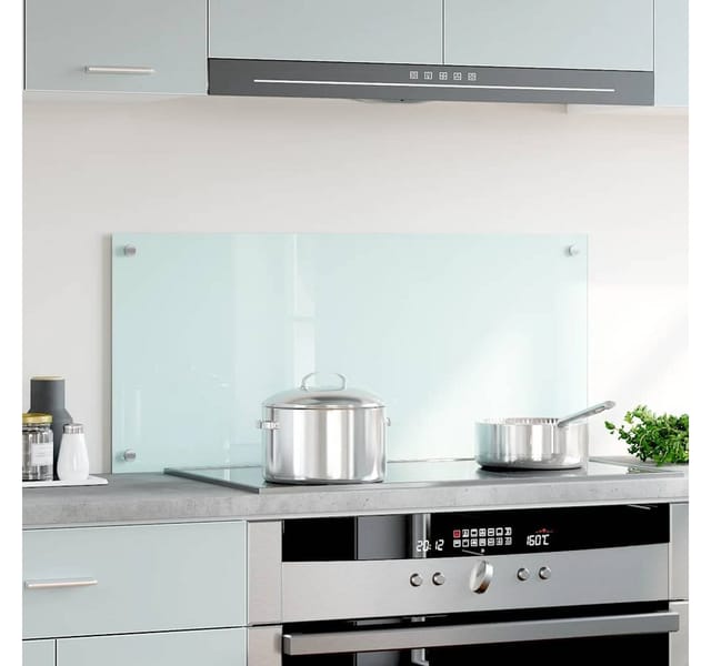 vidaXL Küchenrückwand Weiß 90x40 cm Hartglas 249457