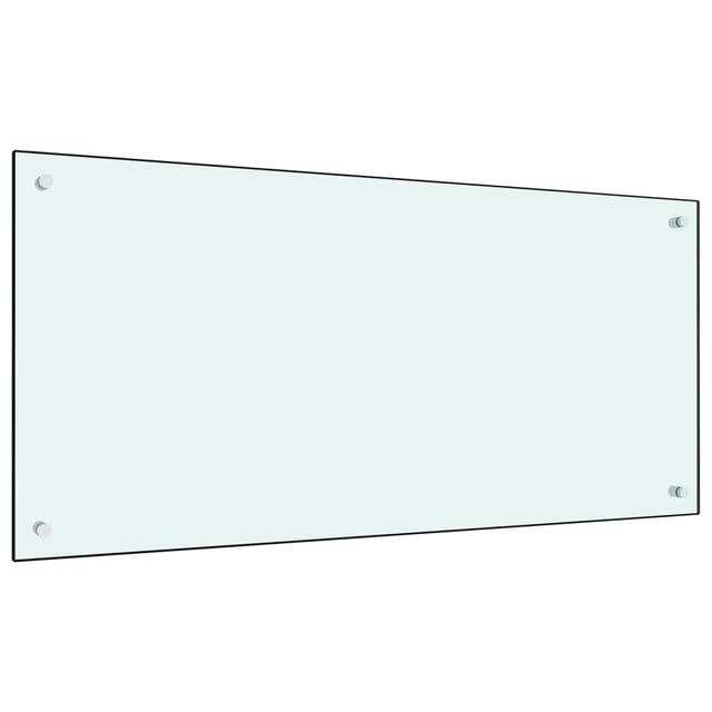 vidaXL Küchenrückwand Weiß 100x50 cm Hartglas 249461