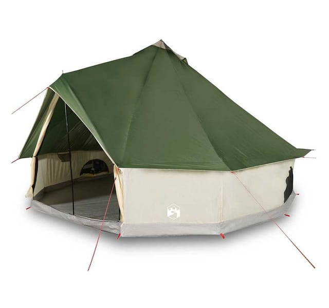 vidaXL Tipi-Familienzelt 8 Personen Grün Wasserdicht 94588