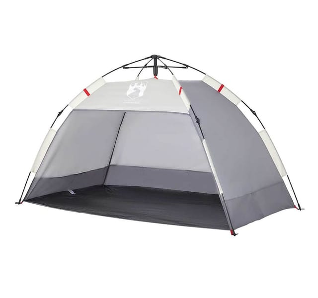 vidaXL Strandzelt 2 Personen Grau Quick Release Wasserdicht 4005295