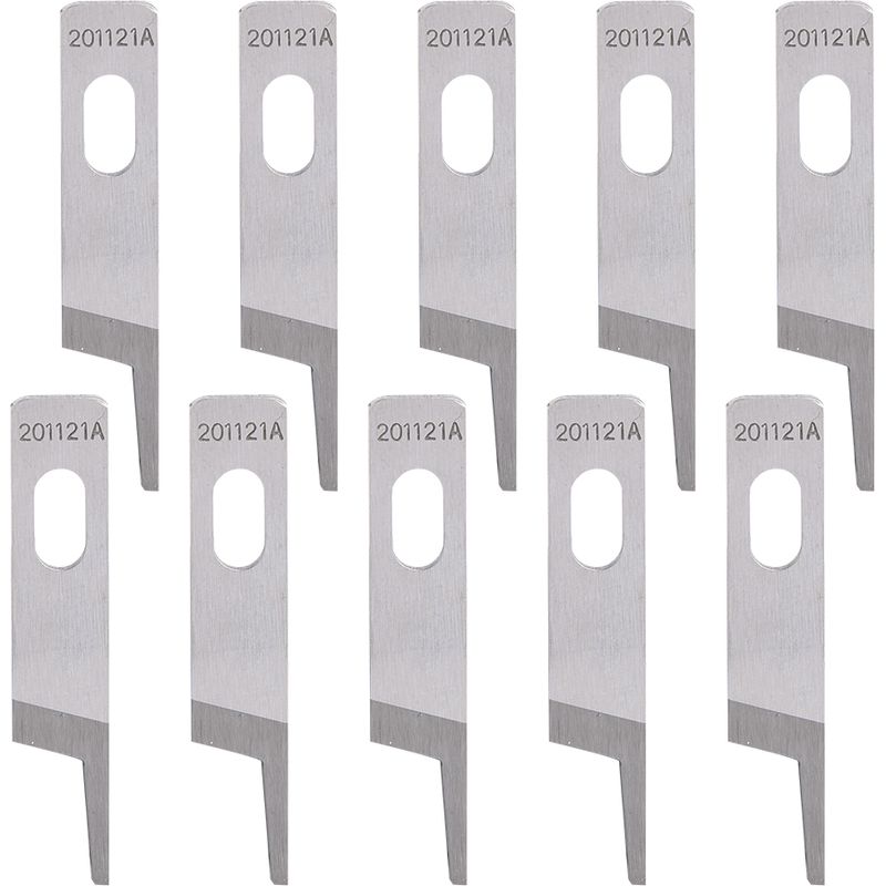Packung Mit 10 Ersatz-obermessern Aus Stahl Für Industrienähmaschinen 201121a