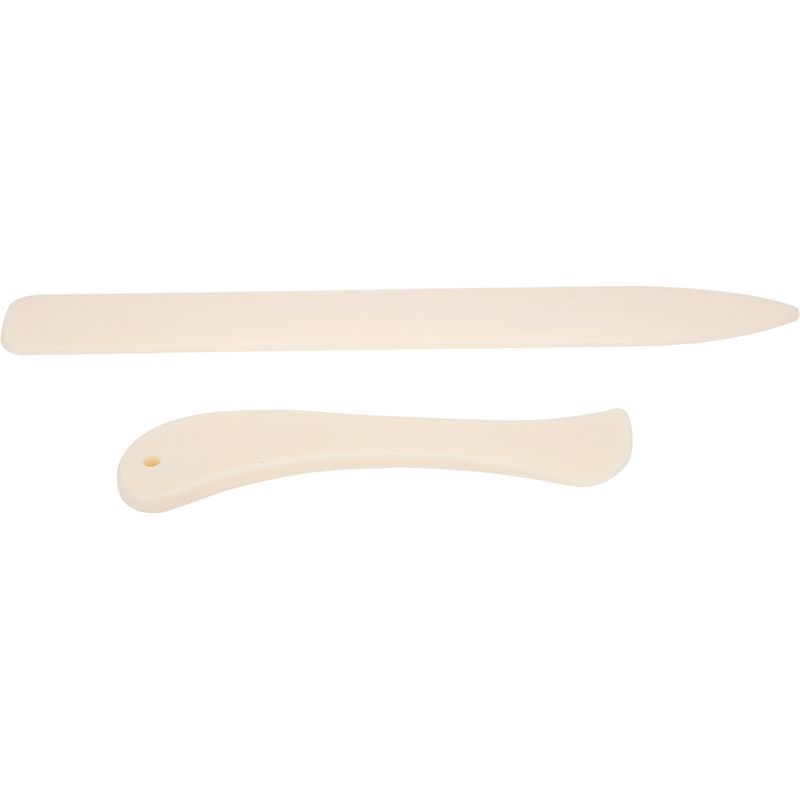 Set Mit 2 Weißen Abs-falzbeinen Für Leder, Bastelarbeiten, Diy-handwerkzeug